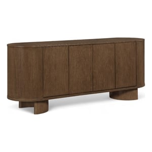 Meridian Furniture Caldra Brown Oak Veneer And Solid Wood Sideboard/Buffet