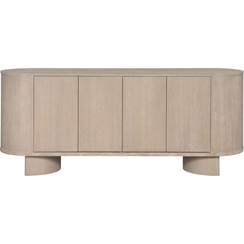 Meridian Furniture Caldra Natural Oak Veneer And Solid Wood Sideboard/Buffet