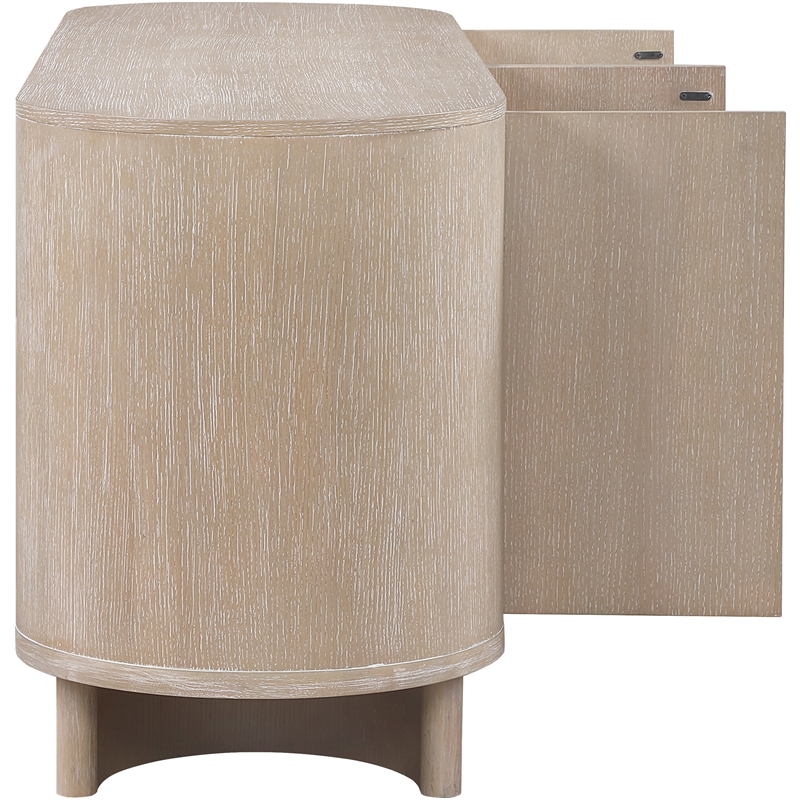 Meridian Furniture Caldra Natural Oak Veneer And Solid Wood Sideboard/Buffet