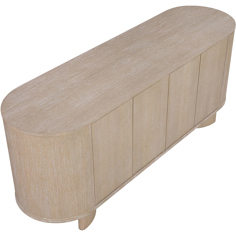 Meridian Furniture Caldra Natural Oak Veneer And Solid Wood Sideboard/Buffet