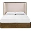 Meridian Furniture Tiberio Brown / Cream Linen Textured Fabric King Bed