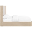 Meridian Furniture Tiberio Natural / Cream Linen Textured Fabric Queen Bed