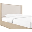 Meridian Furniture Tiberio Natural / Cream Linen Textured Fabric Queen Bed