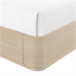 Meridian Furniture Tiberio Natural / Cream Linen Textured Fabric Queen Bed