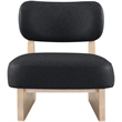Meridian Furniture Vetra Black Vegan Leather Upholstered Accent Chair