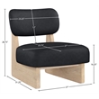 Meridian Furniture Vetra Black Vegan Leather Upholstered Accent Chair