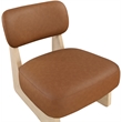 Meridian Furniture Vetra Cognac Vegan Leather Upholstered Accent Chair