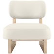 Meridian Furniture Vetra Cream Vegan Leather Upholstered Accent Chair