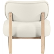 Meridian Furniture Vetra Cream Vegan Leather Upholstered Accent Chair