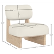 Meridian Furniture Vetra Cream Vegan Leather Upholstered Accent Chair