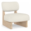 Meridian Furniture Vetra Cream Vegan Leather Upholstered Accent Chair