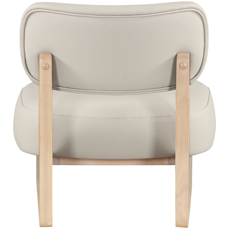 Meridian Furniture Vetra Taupe Vegan Leather Upholstered Accent Chair