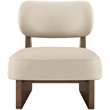 Meridian Furniture Vetra Beige Vegan Leather Upholstered Accent Chair
