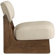Meridian Furniture Vetra Beige Vegan Leather Upholstered Accent Chair