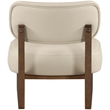 Meridian Furniture Vetra Beige Vegan Leather Upholstered Accent Chair