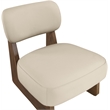 Meridian Furniture Vetra Beige Vegan Leather Upholstered Accent Chair
