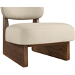 Meridian Furniture Vetra Beige Vegan Leather Upholstered Accent Chair