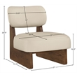 Meridian Furniture Vetra Beige Vegan Leather Upholstered Accent Chair