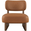Meridian Furniture Vetra Cognac Vegan Leather Upholstered Accent Chair