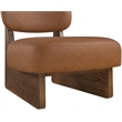 Meridian Furniture Vetra Cognac Vegan Leather Upholstered Accent Chair