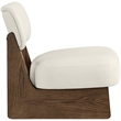 Meridian Furniture Vetra Cream Vegan Leather Upholstered Accent Chair