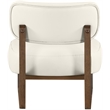 Meridian Furniture Vetra Cream Vegan Leather Upholstered Accent Chair
