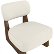 Meridian Furniture Vetra Cream Vegan Leather Upholstered Accent Chair