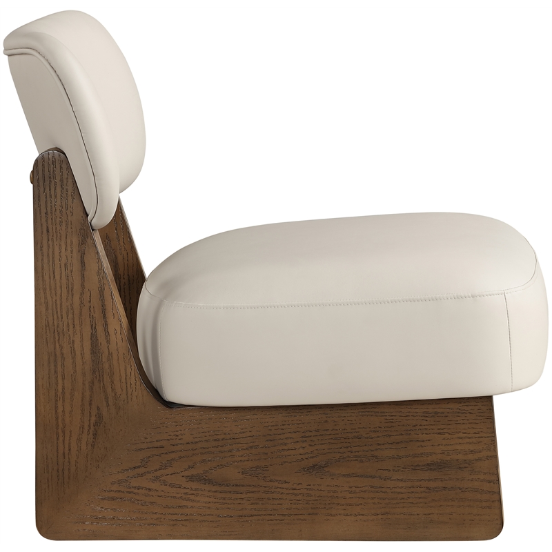 Meridian Furniture Vetra Taupe Vegan Leather Upholstered Accent Chair