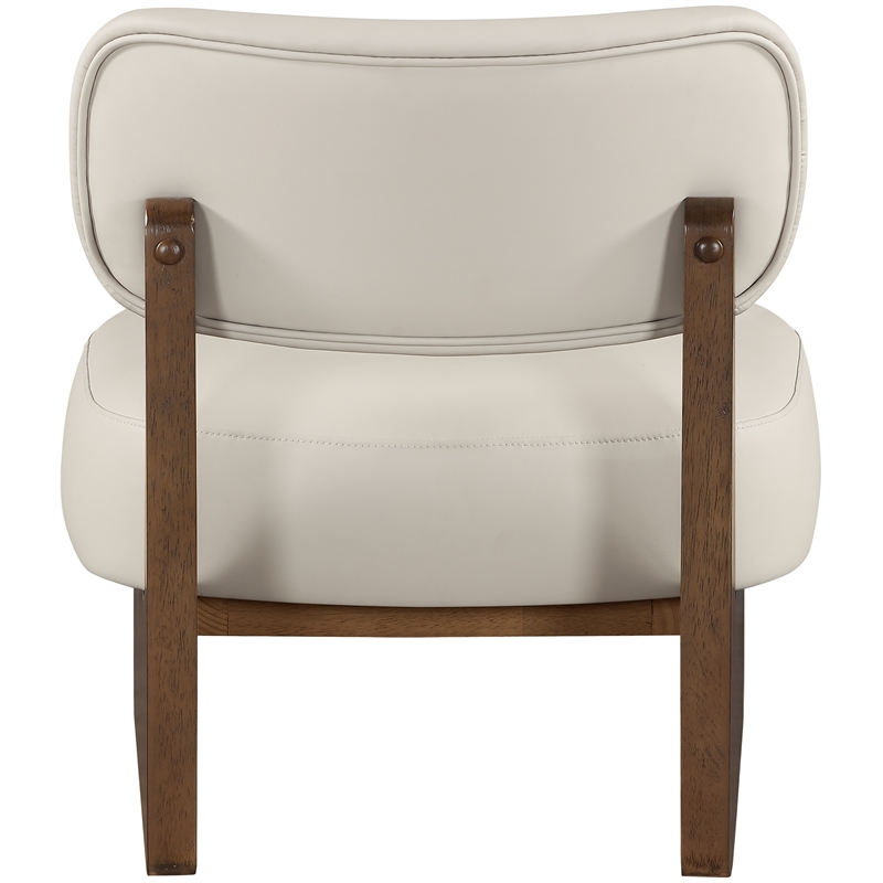Meridian Furniture Vetra Taupe Vegan Leather Upholstered Accent Chair