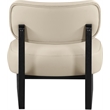 Meridian Furniture Vetra Beige Vegan Leather Upholstered Accent Chair