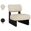 Meridian Furniture Vetra Beige Vegan Leather Upholstered Accent Chair