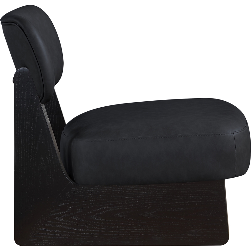Meridian Furniture Vetra Black Vegan Leather Upholstered Accent Chair