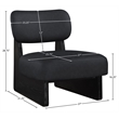 Meridian Furniture Vetra Black Vegan Leather Upholstered Accent Chair
