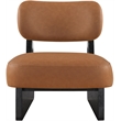 Meridian Furniture Vetra Cognac Vegan Leather Upholstered Accent Chair