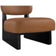Meridian Furniture Vetra Cognac Vegan Leather Upholstered Accent Chair