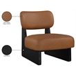 Meridian Furniture Vetra Cognac Vegan Leather Upholstered Accent Chair