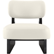 Meridian Furniture Vetra Cream Vegan Leather Upholstered Accent Chair