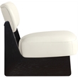 Meridian Furniture Vetra Cream Vegan Leather Upholstered Accent Chair