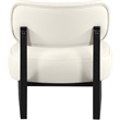 Meridian Furniture Vetra Cream Vegan Leather Upholstered Accent Chair