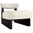 Meridian Furniture Vetra Cream Vegan Leather Upholstered Accent Chair