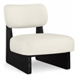 Meridian Furniture Vetra Cream Vegan Leather Upholstered Accent Chair
