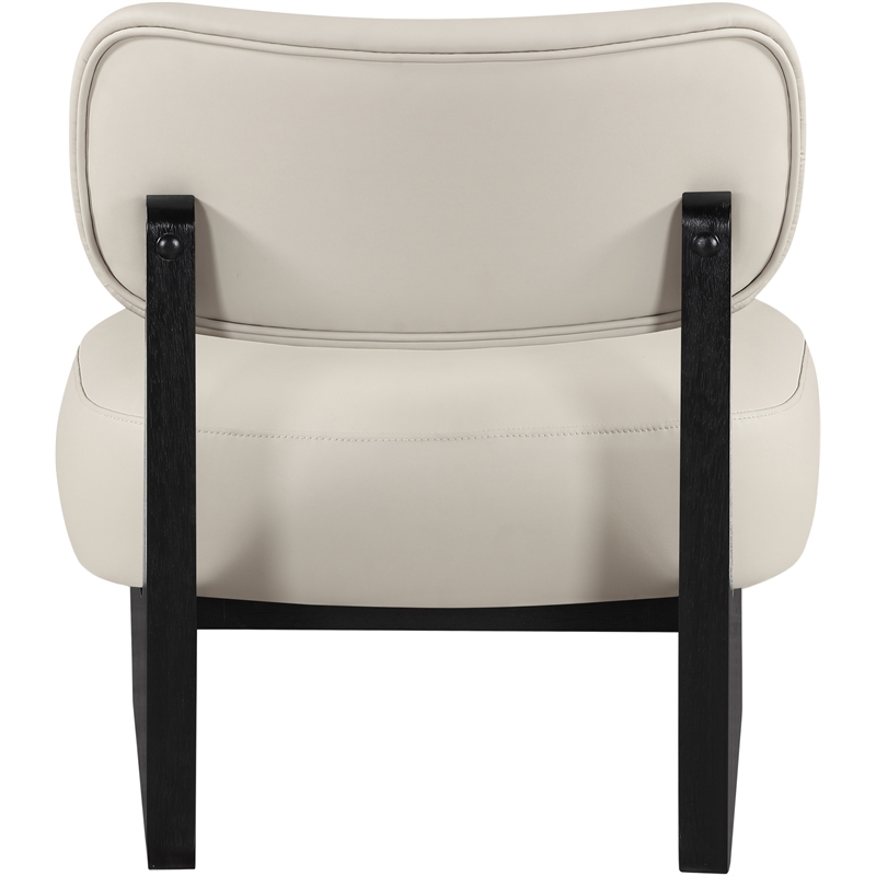 Meridian Furniture Vetra Taupe Vegan Leather Upholstered Accent Chair