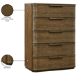 Meridian Furniture Tiberio Brown Oak Veneer And Solid Wood Chest