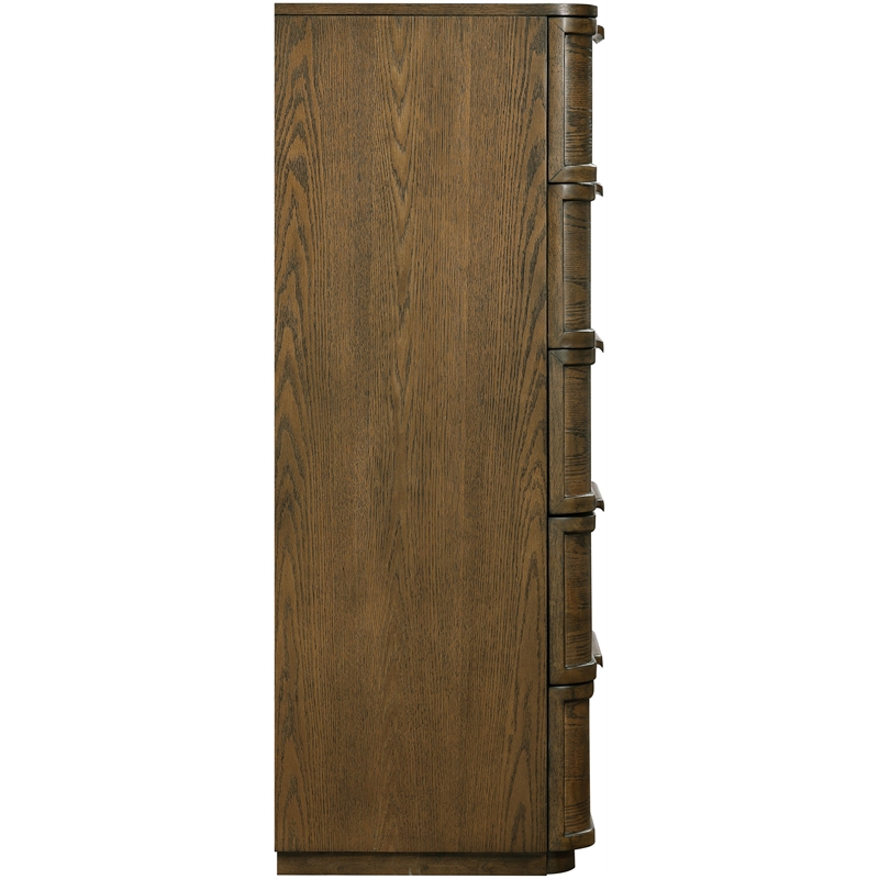 Meridian Furniture Tiberio Brown Oak Veneer And Solid Wood Chest