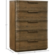 Meridian Furniture Tiberio Brown Oak Veneer And Solid Wood Chest