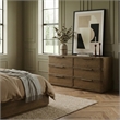 Meridian Furniture Tiberio Brown Oak Veneer And Solid Wood Dresser