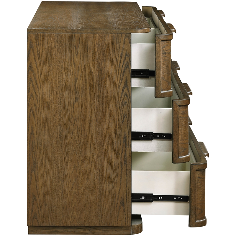 Meridian Furniture Tiberio Brown Oak Veneer And Solid Wood Dresser