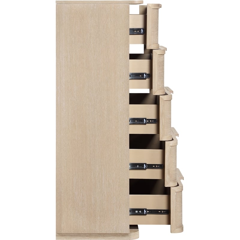 Meridian Furniture Tiberio Natural Oak Veneer And Solid Wood Chest