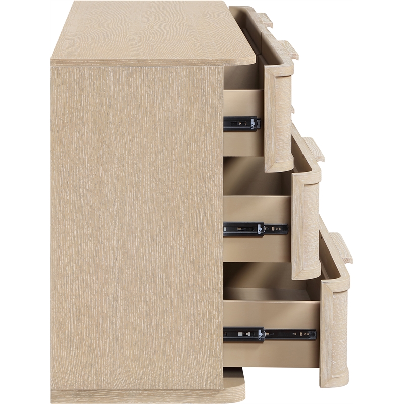 Meridian Furniture Tiberio Natural Oak Veneer And Solid Wood Dresser