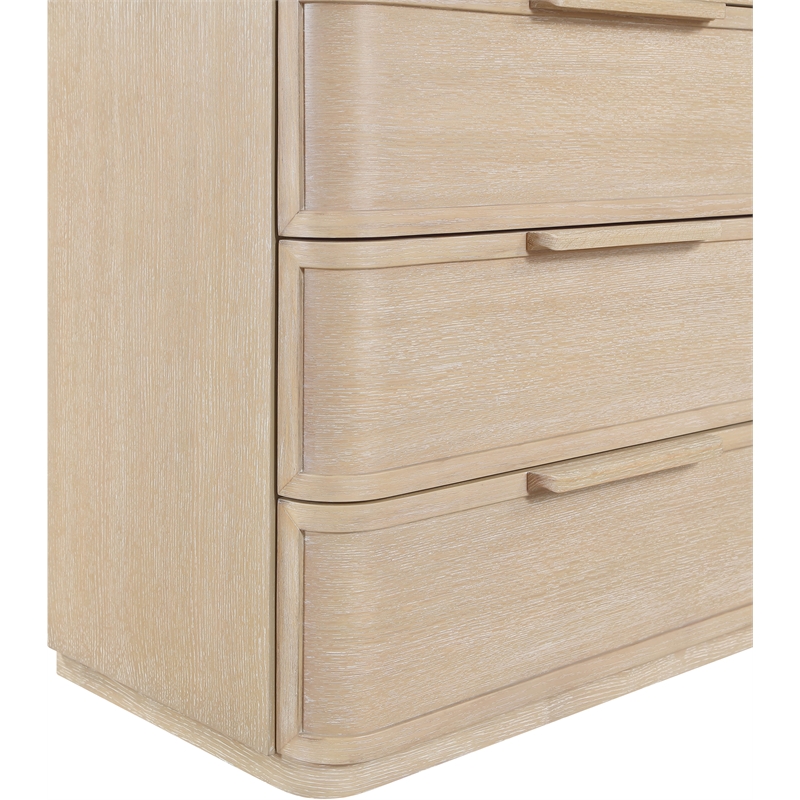 Meridian Furniture Tiberio Natural Oak Veneer And Solid Wood Dresser